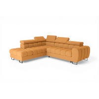 ECKSOFA Bastien Max Mit Schlaffunktion - Gelb, Holzwerkstoff/Textil (225/260cm) - Fun Möbel