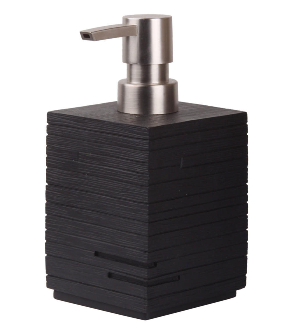 SEIFENSPENDER Calero Schwarz - Schwarz, Kunststoff (8/16/8cm) - Sanilo