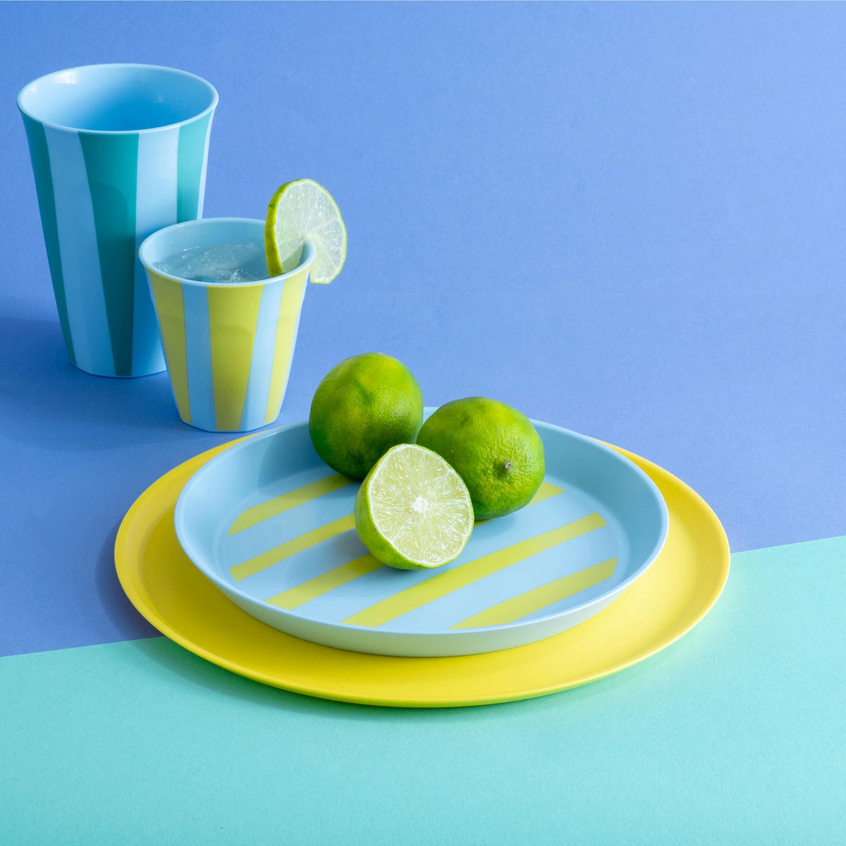 TELLER Nora 20,5 cm - Blau, Kunststoff (20.5cm)