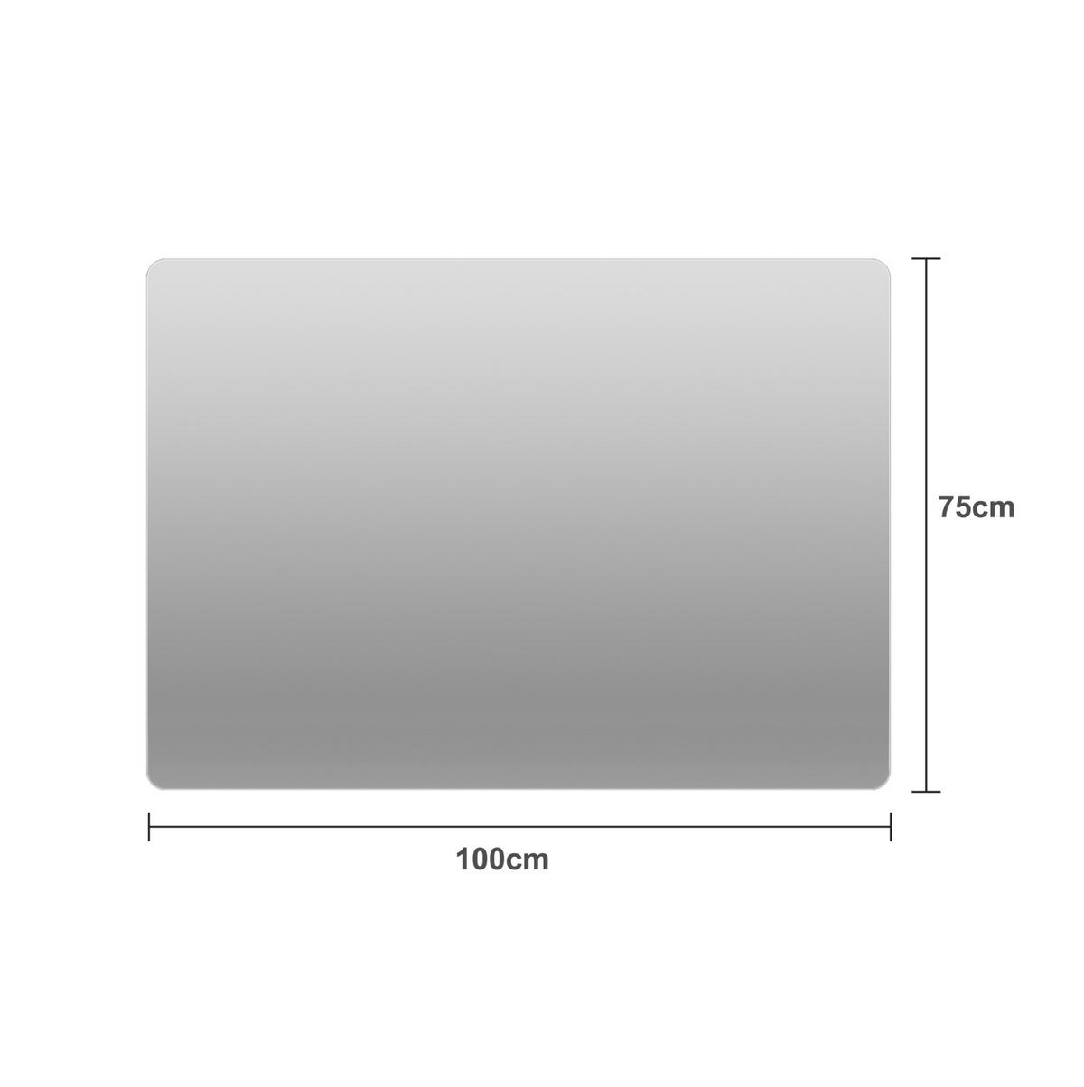 WANDSPIEGEL 100/1,5/75 cm silber aus Glas mit Splitterschutzfolie - Silberfarben, Glas (75/1.5/100cm) - OKWISH