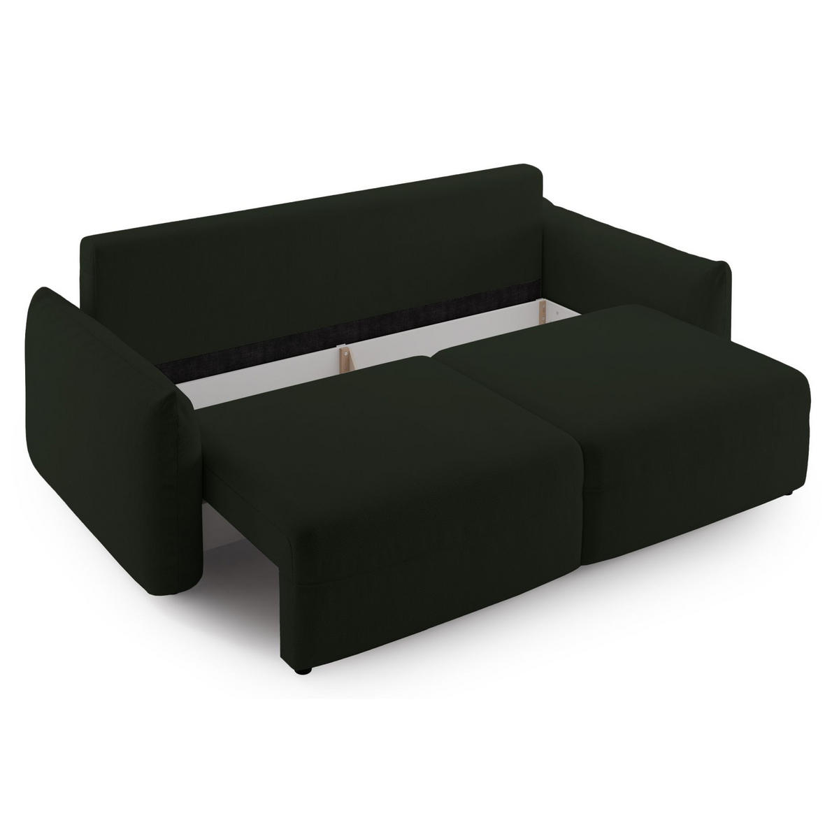 SCHLAFSOFA Theolla Grün - Schwarz/Grün, Textil/Metall (248/97/111cm) - Selsey