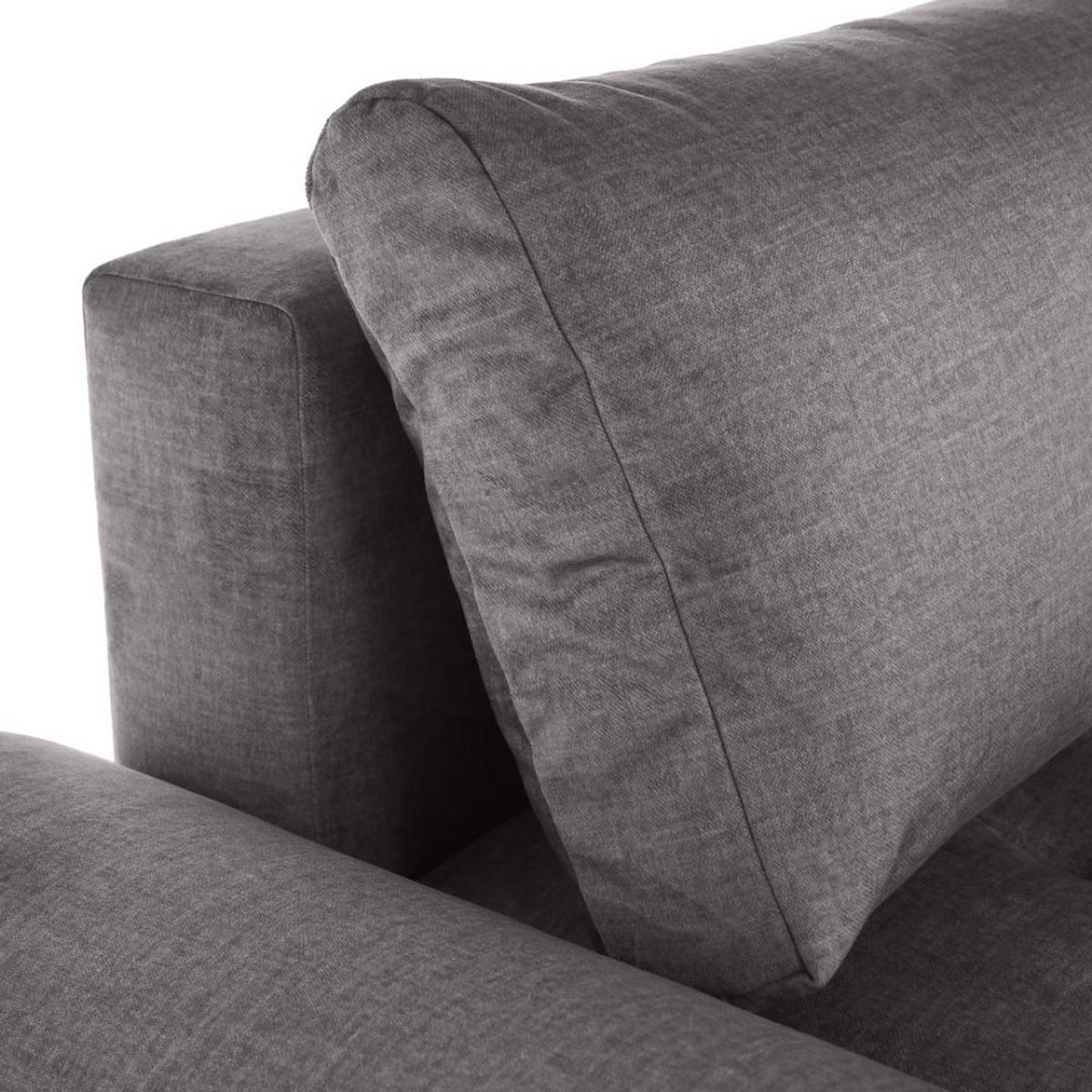 ECKSCHLAFSOFA Costa L Grau rechts - Schwarz/Grau, Kunststoff/Textil (290/169cm) - Beautysofa