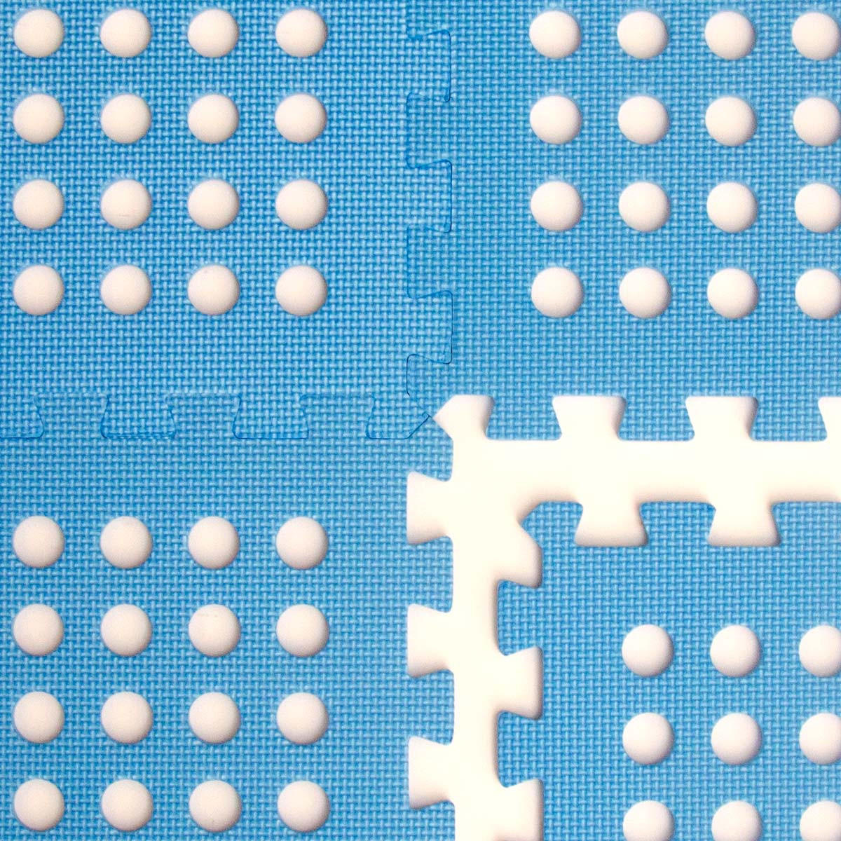 POOLMATTEN 1,59m² 4 EVA Matten 62 cm Blau - Blau, Kunststoff (62/62cm) - eyepower