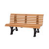 GARTENBANK Jamaika 3 Sitzer Holzoptik 80 x 150 x 64 cm Witterungskunststoff & UV Beständiger Kunststoff - Beige, Kunststoff (150/80/64cm) - PROREGAL