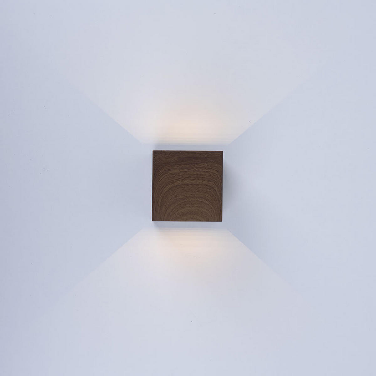 LED WANDLEUCHTE VERONIKA Holzoptik Braun - Braun, Metall (10/10/10cm) - Globo Lighting