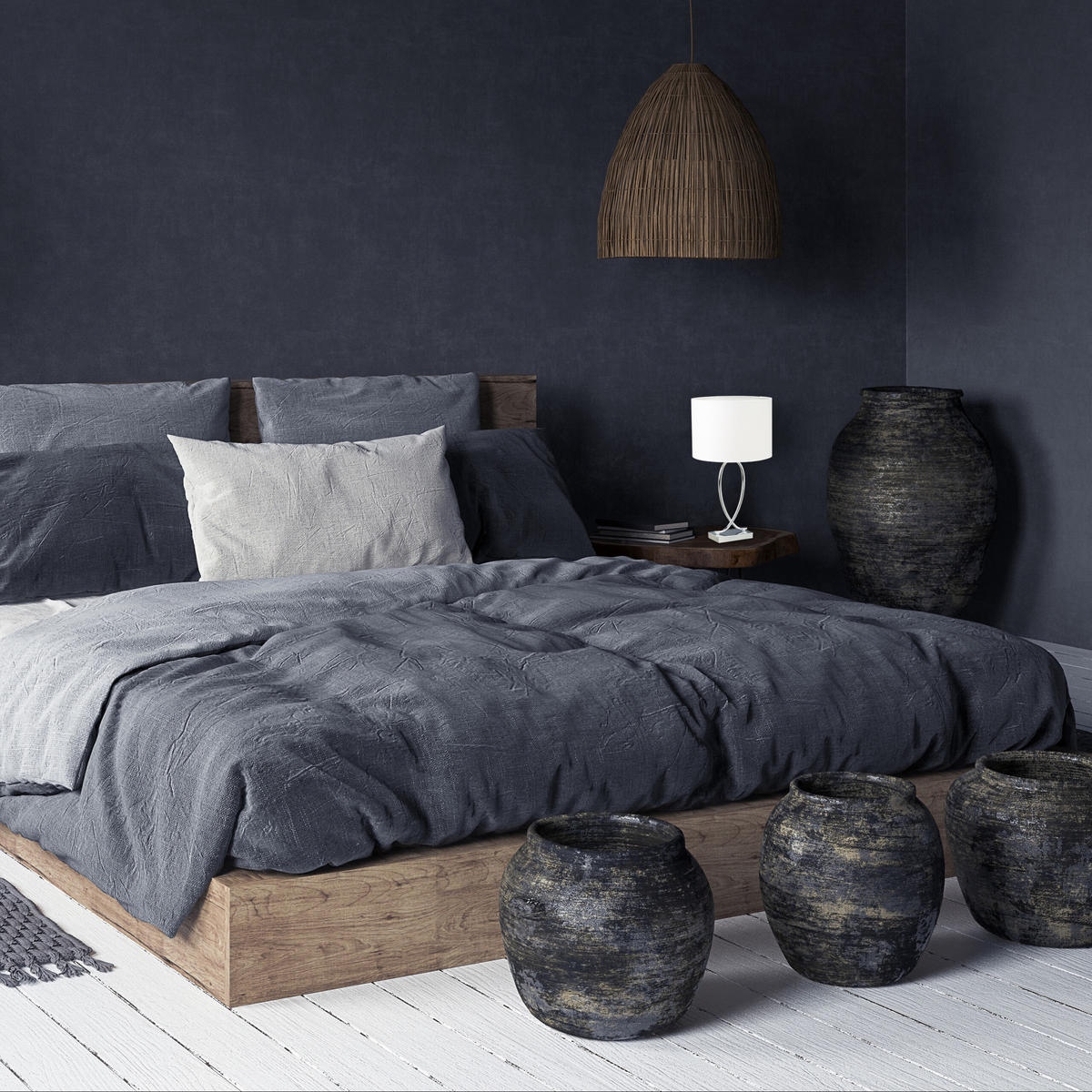 TISCHLAMPE - Multicolor, Textil/Metall (28/28/51cm) - Relaxdays