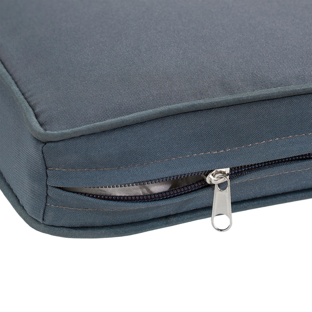 GARTENBANK - Schwarz, Kunststoff/Textil (118/78/66cm) - Relaxdays