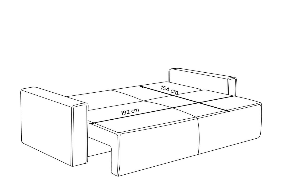 3-SITZER-SOFA NAPI II mit Schlaffunktion, weiß - Weiß, Textil (228/89/101cm) - KONSIMO®