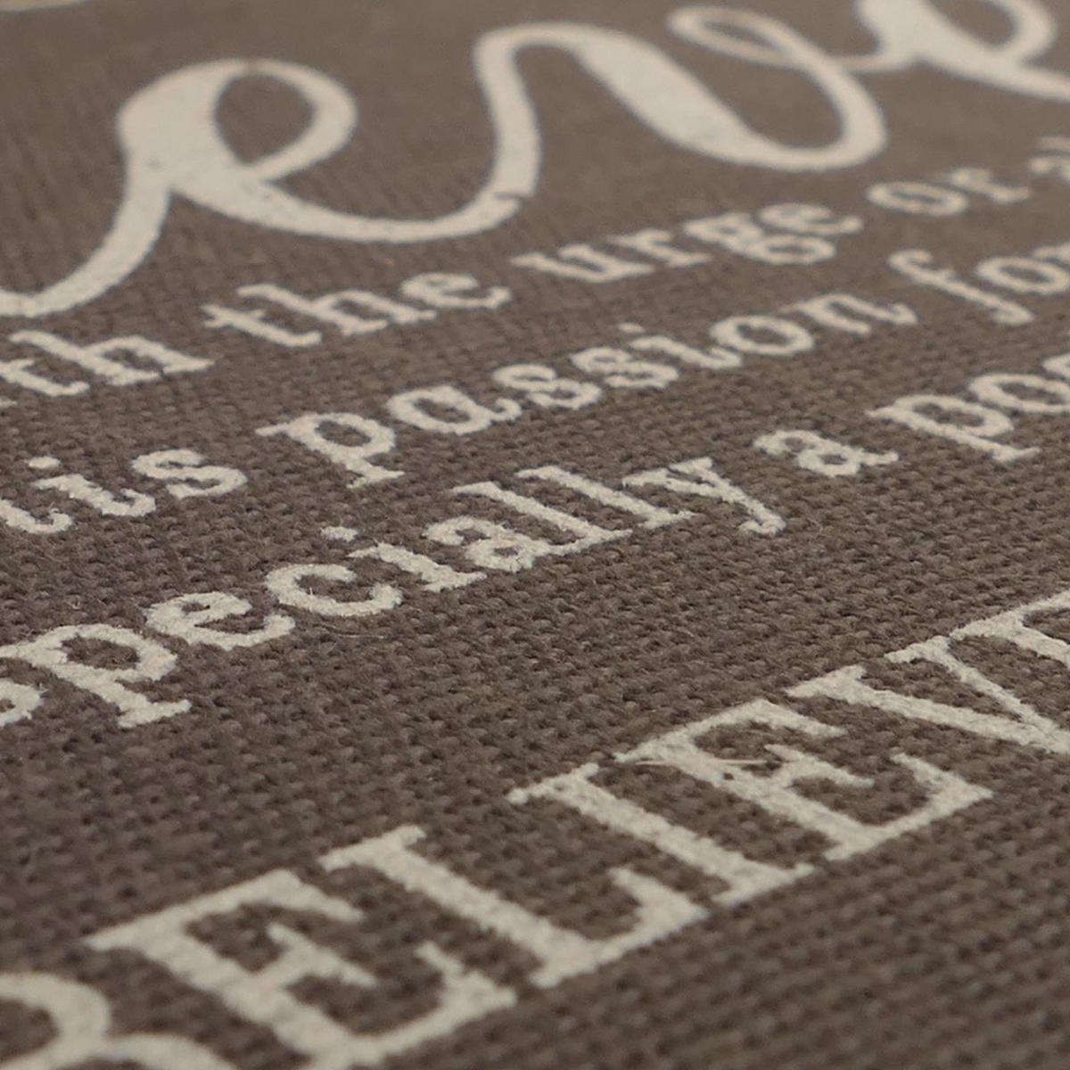 ESSZIMMERSTUHL 4er-Set klassisch und zeitlos 90x43x56cm Sitzhöhe 45cm Textil mit Schriftzug dunkle Beine Grau - Grau, Textil (43/90/56cm) - CHEFGASTRO