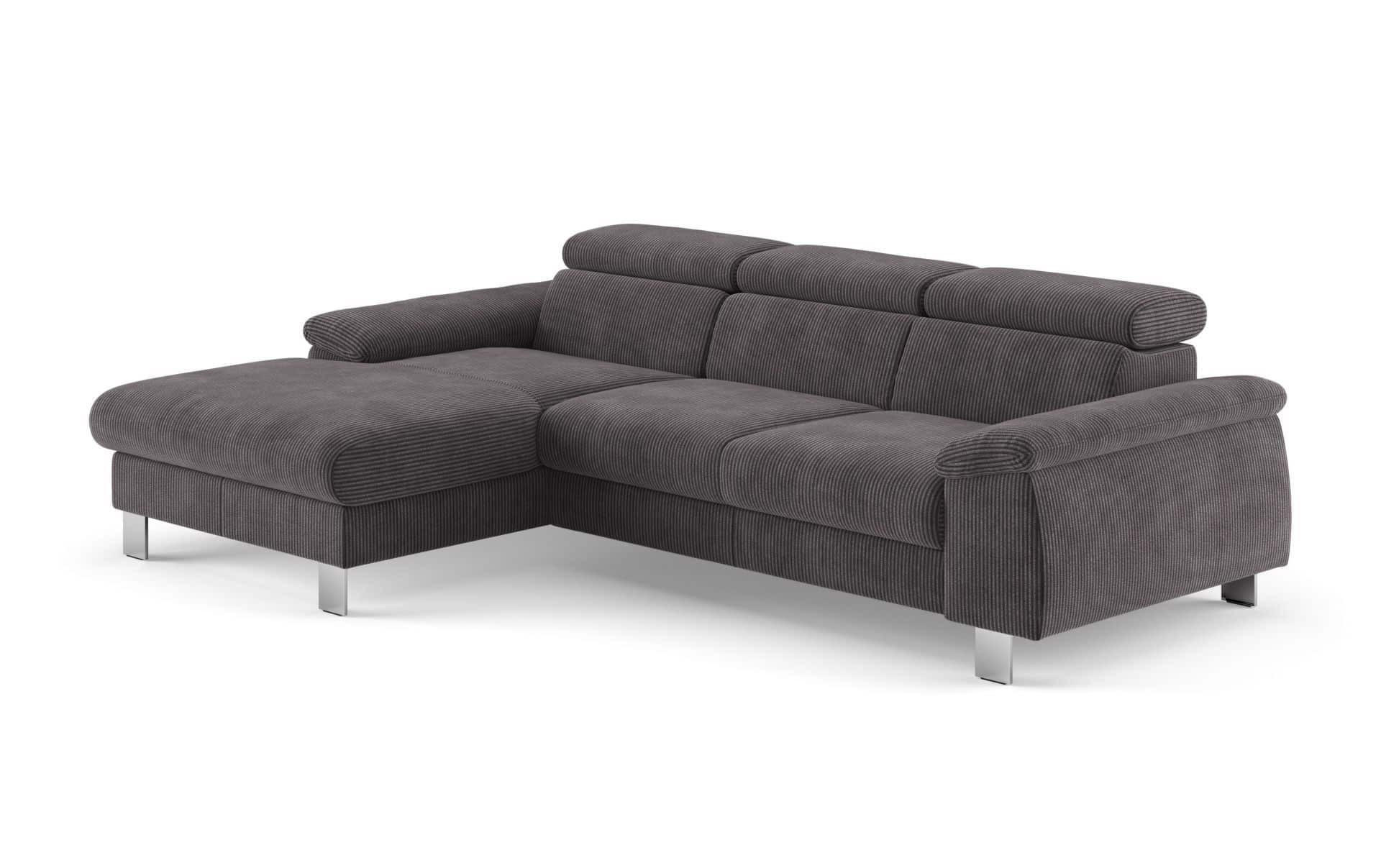 Cotta Eckschlafsofa Anthrazit 244x166 cm
