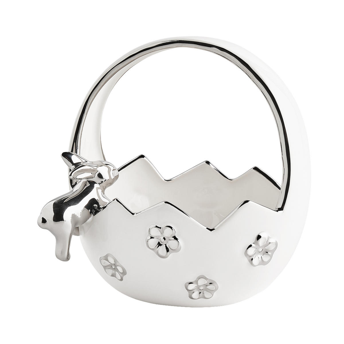 KORB Flosales bunny - Weiß, Stein (14.8/19.4/16cm) - home&you