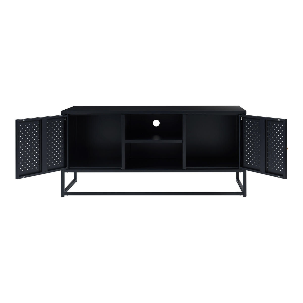 TV-ELEMENT Janakkala - Schwarz, Metall (120/55/40cm) - [en.casa]