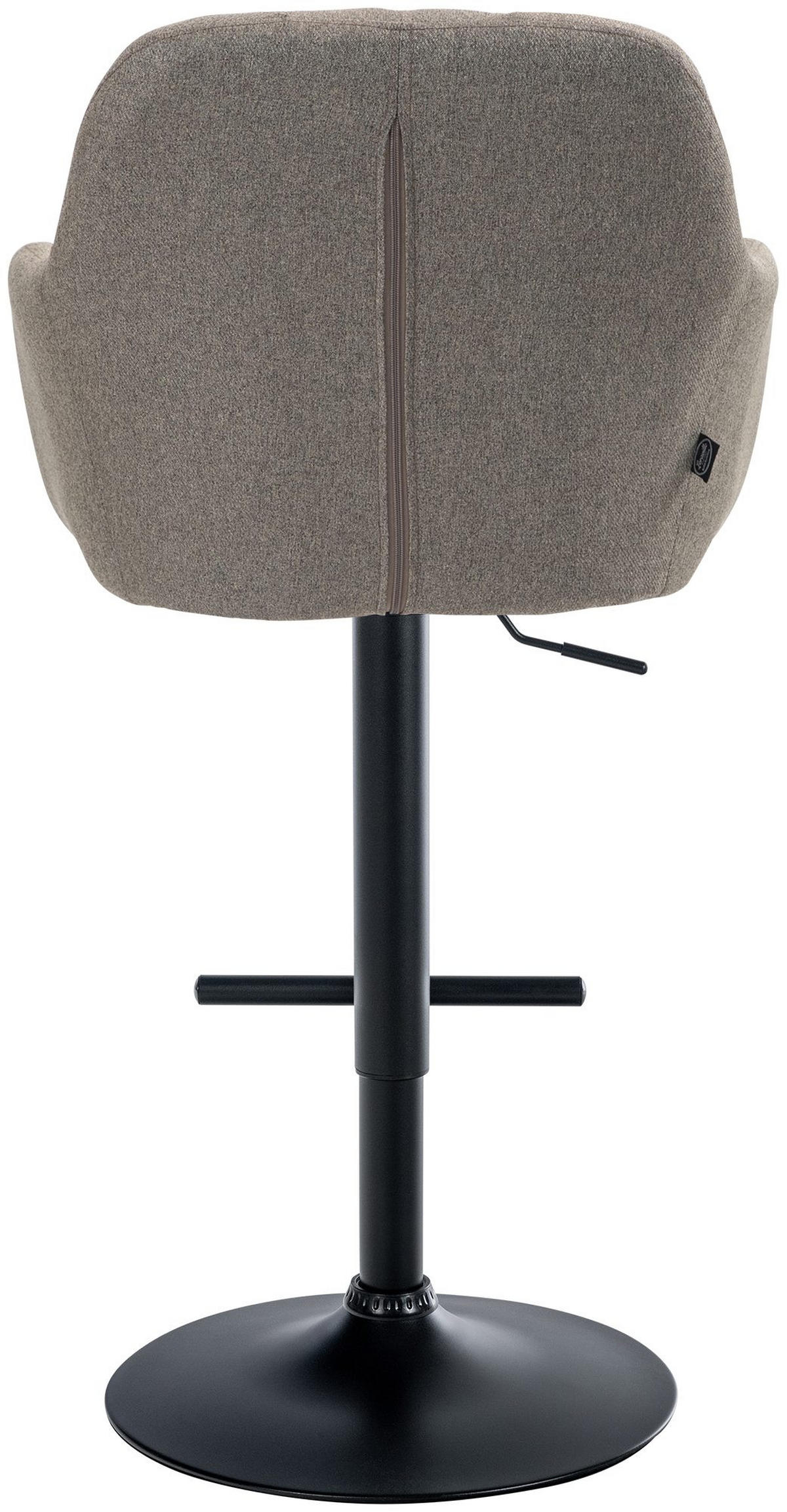 BARHOCKER Stoff taupe - Taupe/Schwarz, Textil (57/97/59cm) - CLP