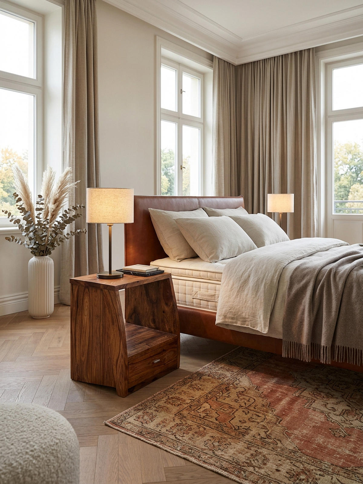 NACHTTISCH – Massivholz, Schublade & Ablage, Landhausstil - Braun, Holz/Metall (45/53/40cm) - KADIMA DESIGN