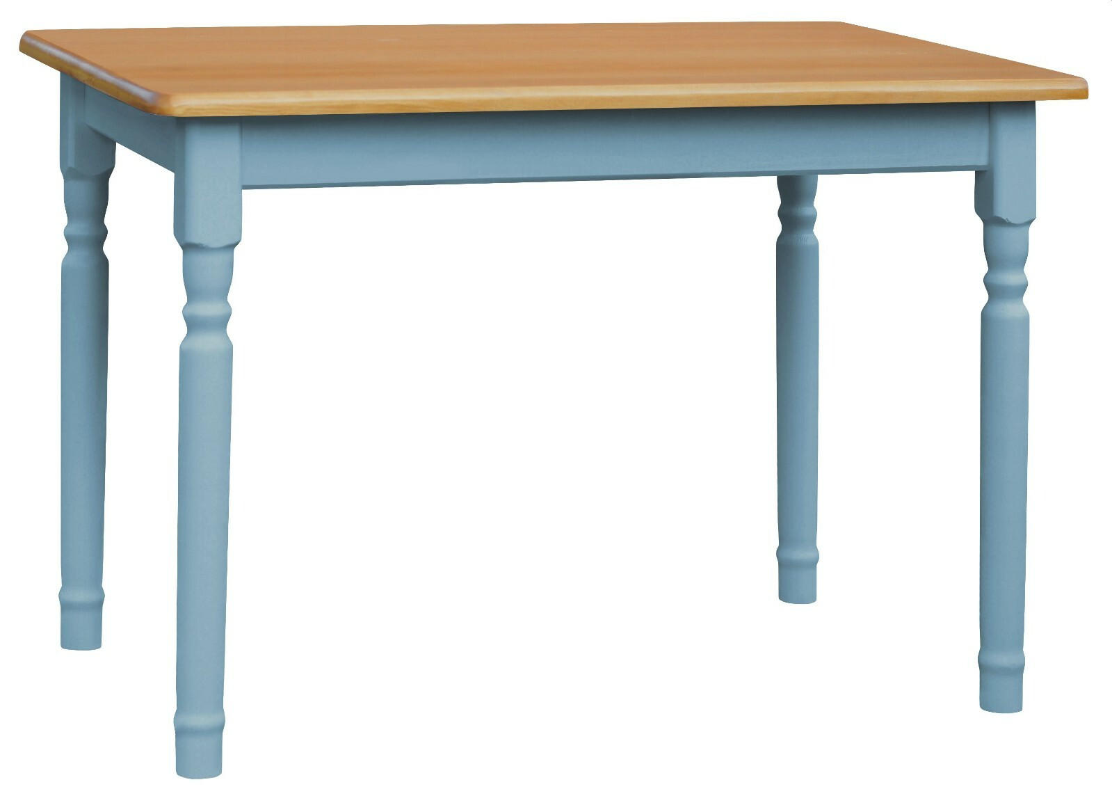 KOMA Esstisch KM851560 aus massivem Kiefernholz, 80 × 80 cm, Blau / Erle gebeizt - Blau, Holz (80/75/80cm) - Koma