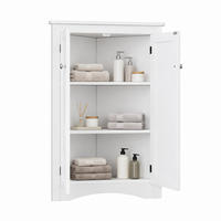 ECKSCHRANK freistehend 61,5 x 80 cm Weiß MDF - Weiß, Holzwerkstoff (34.5/80/61.5cm) - Beauniv