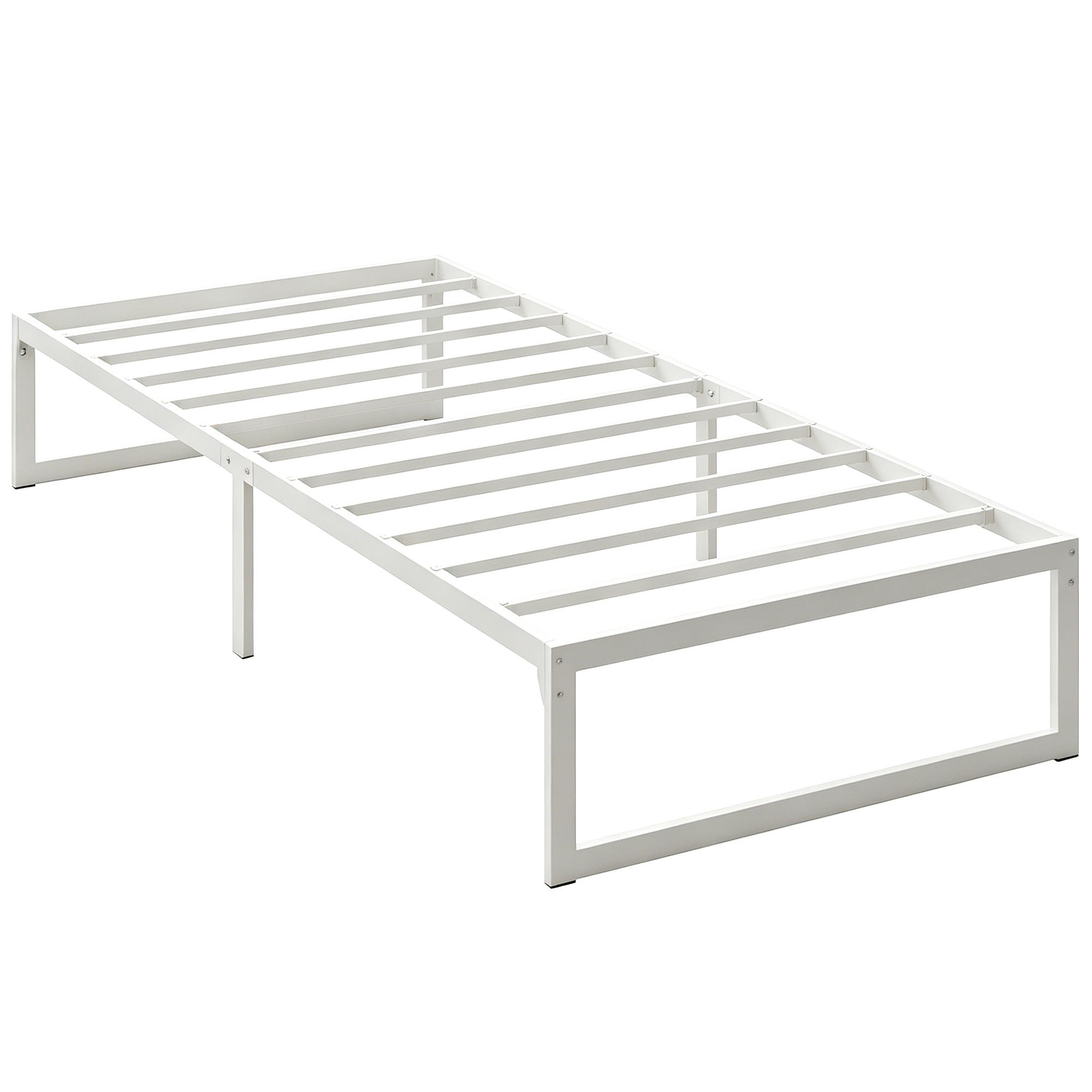 BETTGESTELL Metall Weiß - Weiß, Metall (90/200cm) - HOMCOM