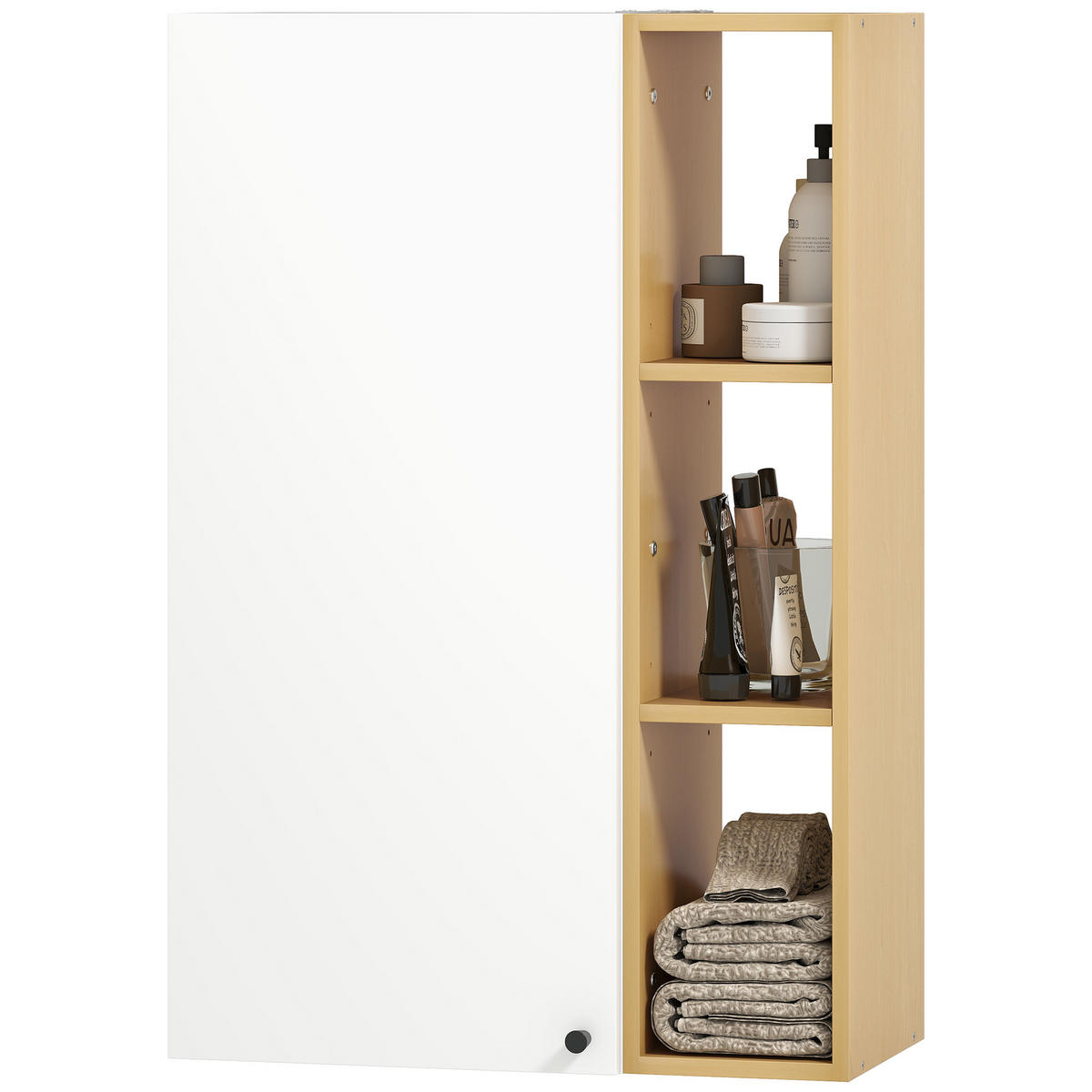 HÄNGESCHRANK Weiß, Holzfarbe 1 Stück - Weiß, Kunststoff (59.5/90/30cm) - GiPP