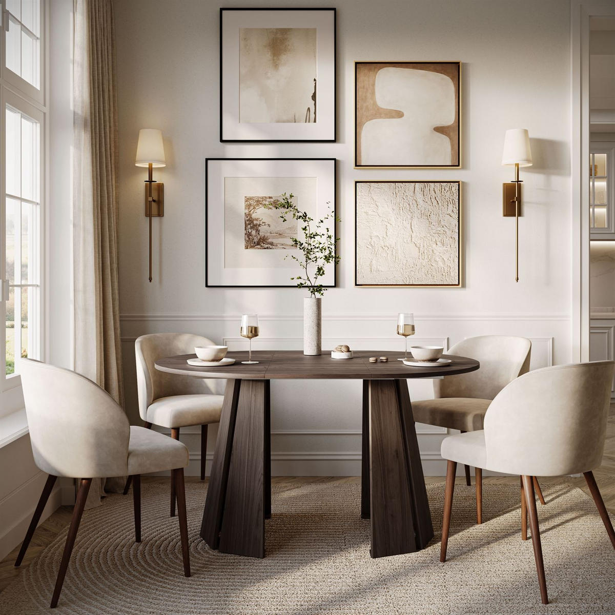 ESSTISCH SILVA ausziehbar, Nussbaum, 100-140cm - Nussbaumfarben, Holzwerkstoff (100/100/76cm) - Lookway