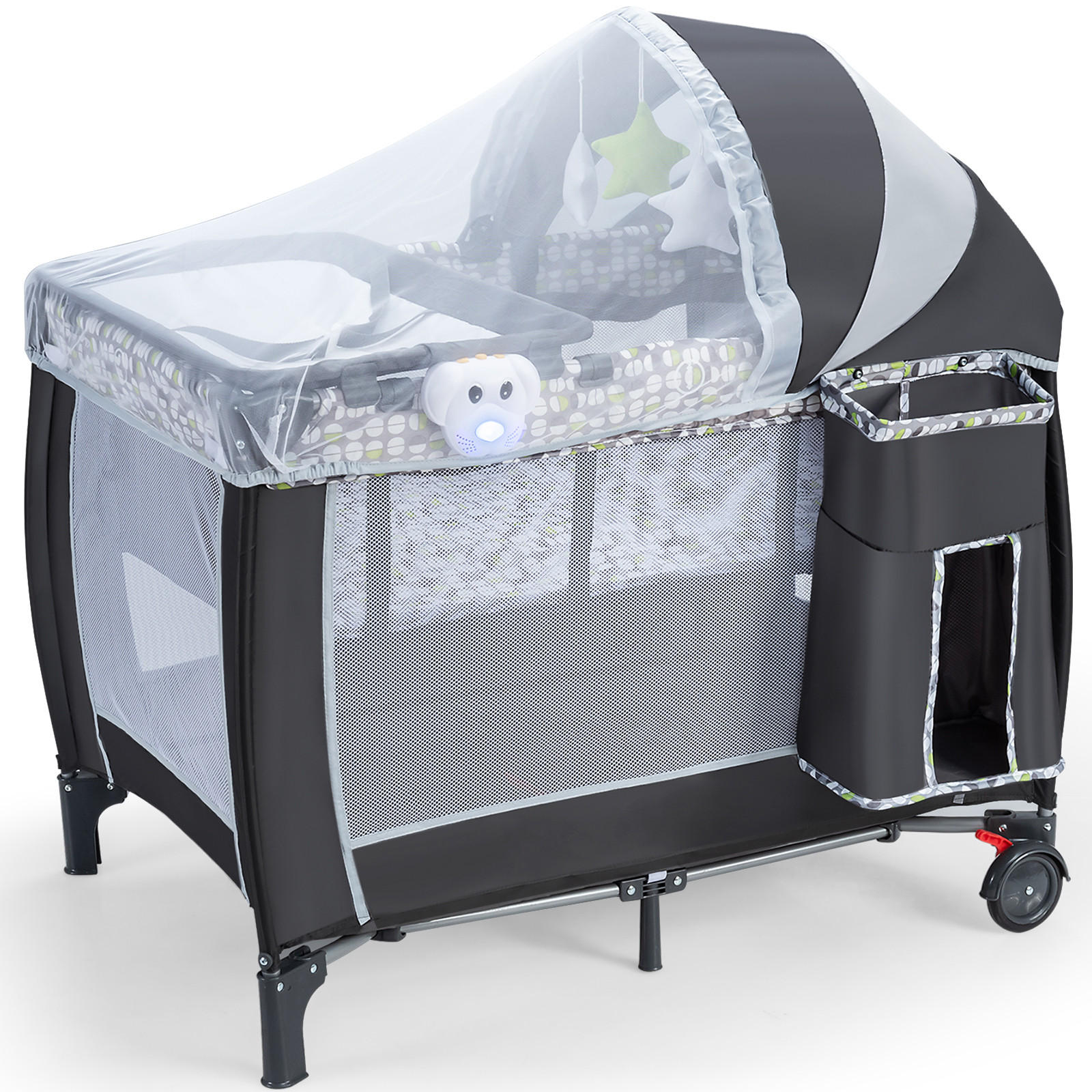 Costway Babybett Grau