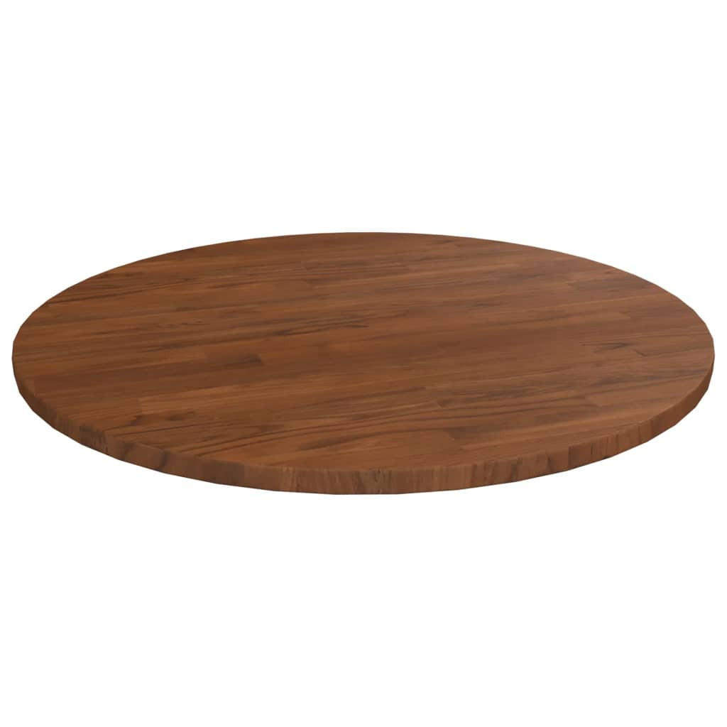 TISCHPLATTE Runde Dunkelbraun Ø50/1,5 Cm Behandeltes Eichenholz - Dunkelbraun, Holz (50/50/1.5cm) - vidaXL