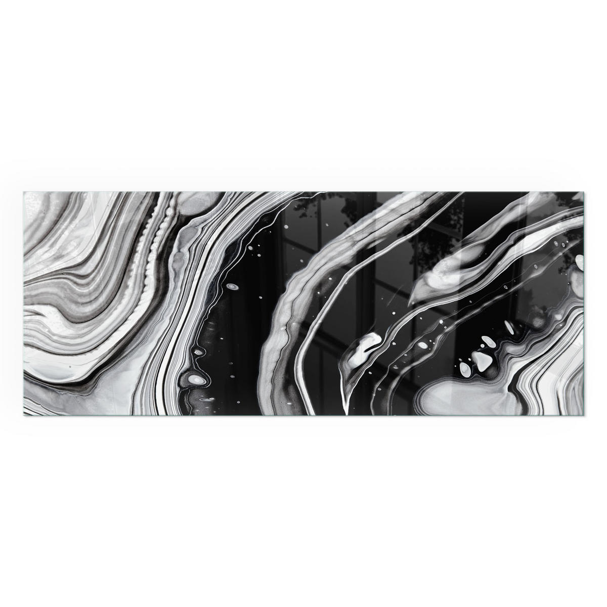 GLASPLATTE für Kamin 125x50 cm - Multicolor, Glas (125/50/0.4cm) - TULUP