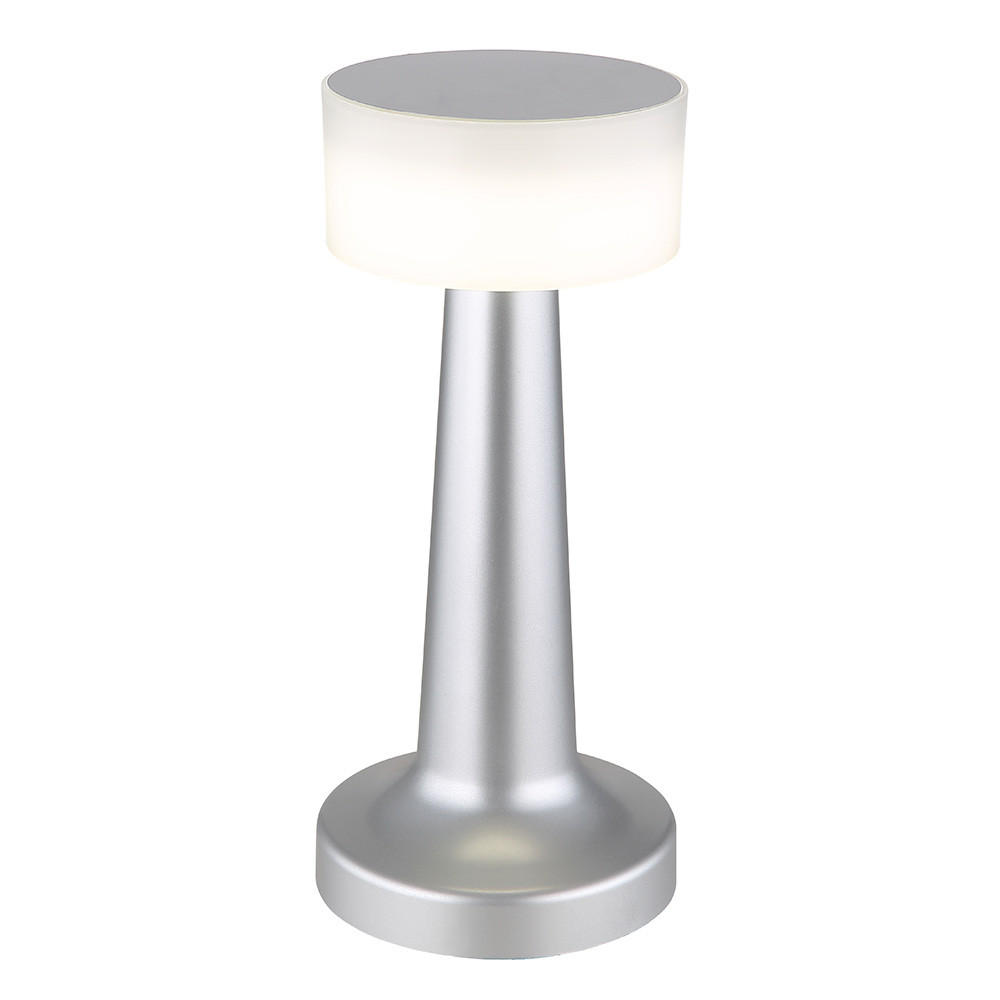 LED TISCHLEUCHTE Angelika Messing - Silberfarben, Kunststoff (9.5/9.5/21.5cm) - Globo Lighting