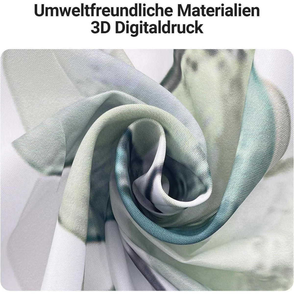 DUSCHVORHANG Blätter 120 x 200 cm Textil Grün - Grün, Textil (120/200cm)