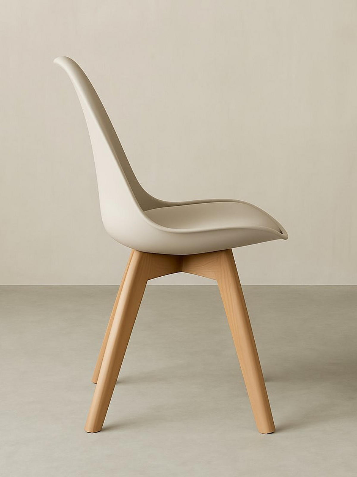 STUHL Scandinavian Beige 49 cm x 82 cm - Beige, Kunststoff (49/82/51cm) - Kenay Home