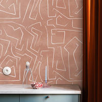 TAPETE Graffiti aus echtem Papier, 200x280cm, 8 Bögen - Pink, Papier (200/280cm) - WALLPAPERS4BEGINNERS