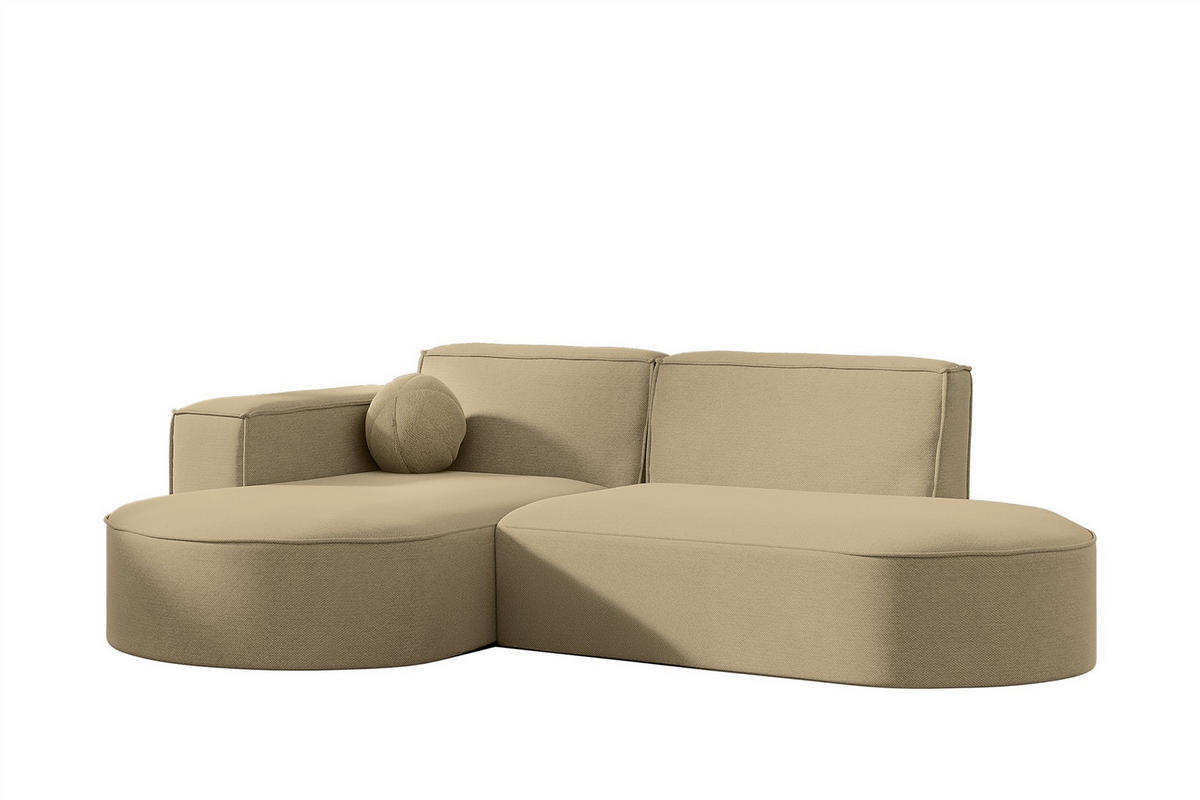 ECKSOFA Sunday Xs - Beige, Holzwerkstoff (236/78/165cm) - Fun Möbel