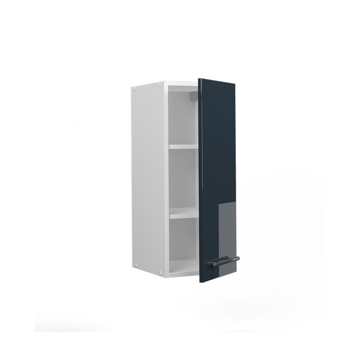 VĚŠÁK NA STĚNU Fame-Line Tmavě modrá s vysokým leskem - bílá/tmavě modrá, kompozitní dřevo (30/72/34.1cm) - Vicco