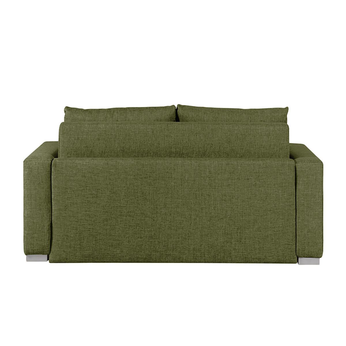 SCHLAFSOFA - Silberfarben/Grün, Textil (193/90/90cm) - home24