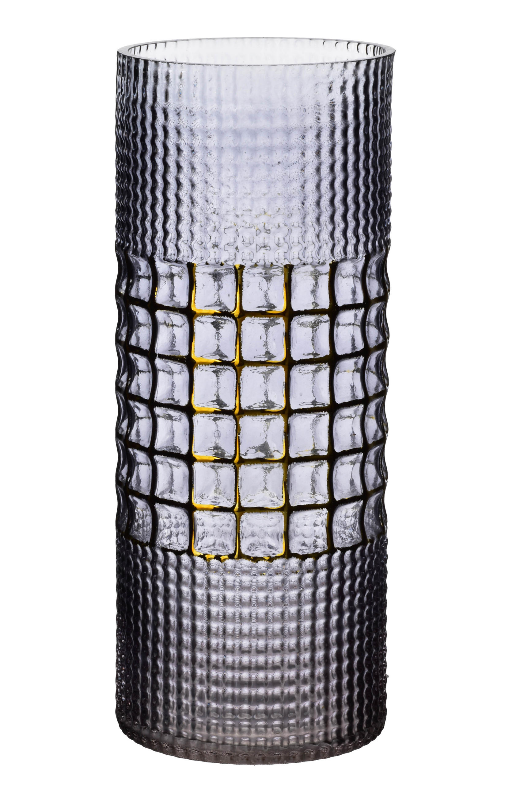 VASE Serenite Grau 12/12/30.5 cm Glas - Grau, Glas (30.5cm) - Mondex
