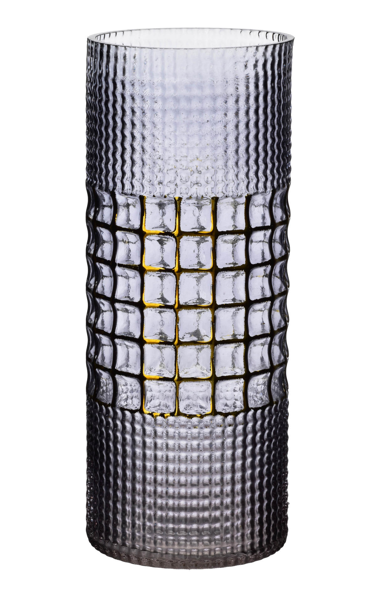 VASE Serenite Grau 12/12/30.5 cm Glas - Grau, Glas (30.5cm) - Mondex