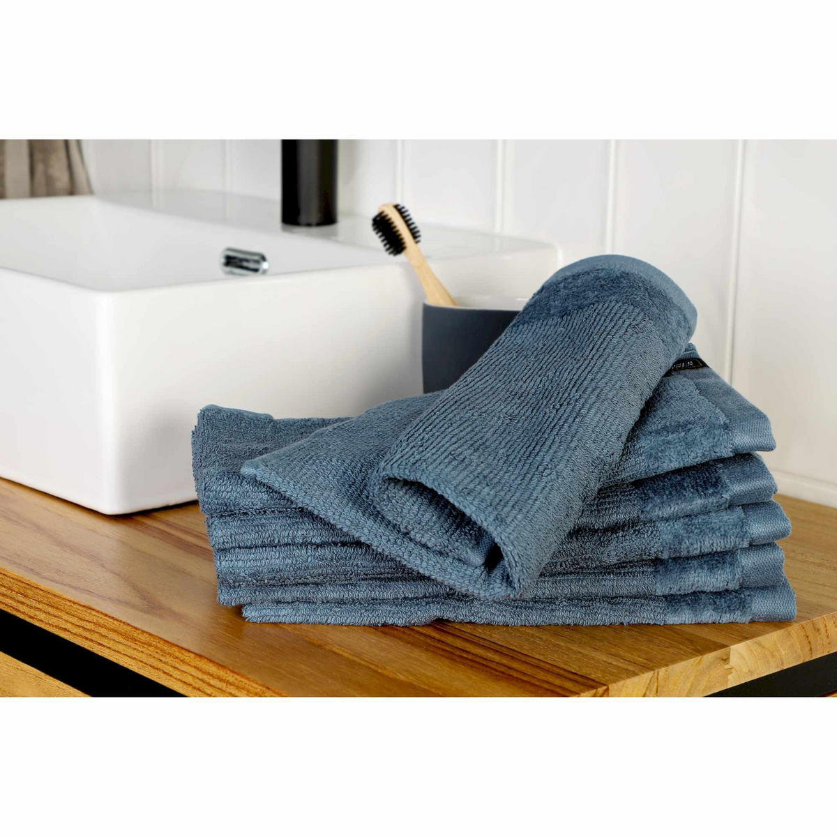 GÄSTEHANDTUCH SENSE-6 - Blau, Textil (30/50cm) - Schöner Wohnen