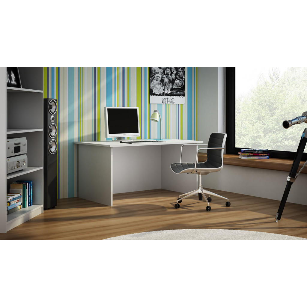 Thumbnail - CDF Schreibtisch, Weiß, Holzwerkstoff, 120x75x60 cm, Arbeitszimmer, Schreibtische, Bürotische