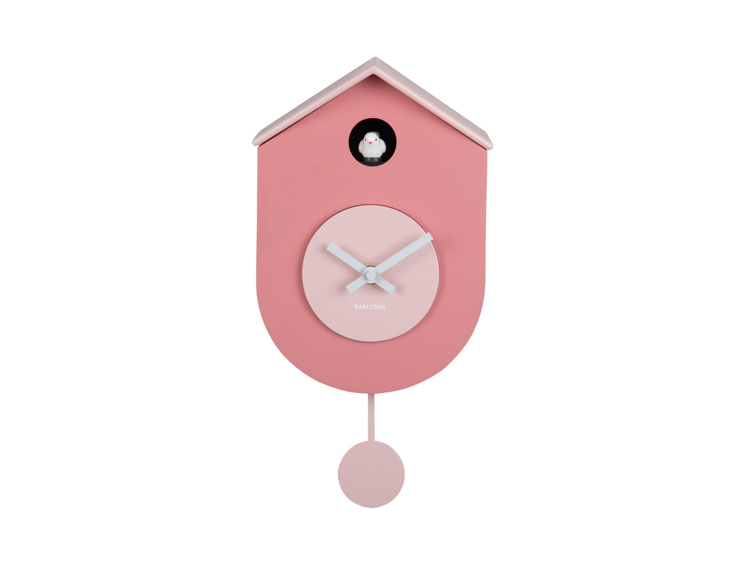 WANDUHR Grato Cuckoo 9/17/33 cm - Pink, Kunststoff (17/33/9cm) - Karlsson