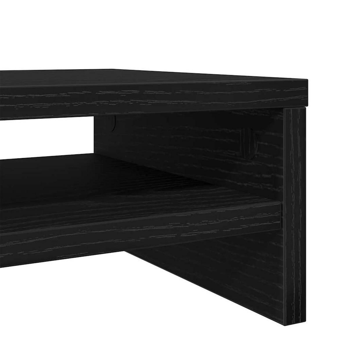 MONITORSTÄNDER Schwarze Eiche 100/24/13 Cm Holzwerkstoff - Schwarz, Holzwerkstoff (100/13/24cm) - vidaXL