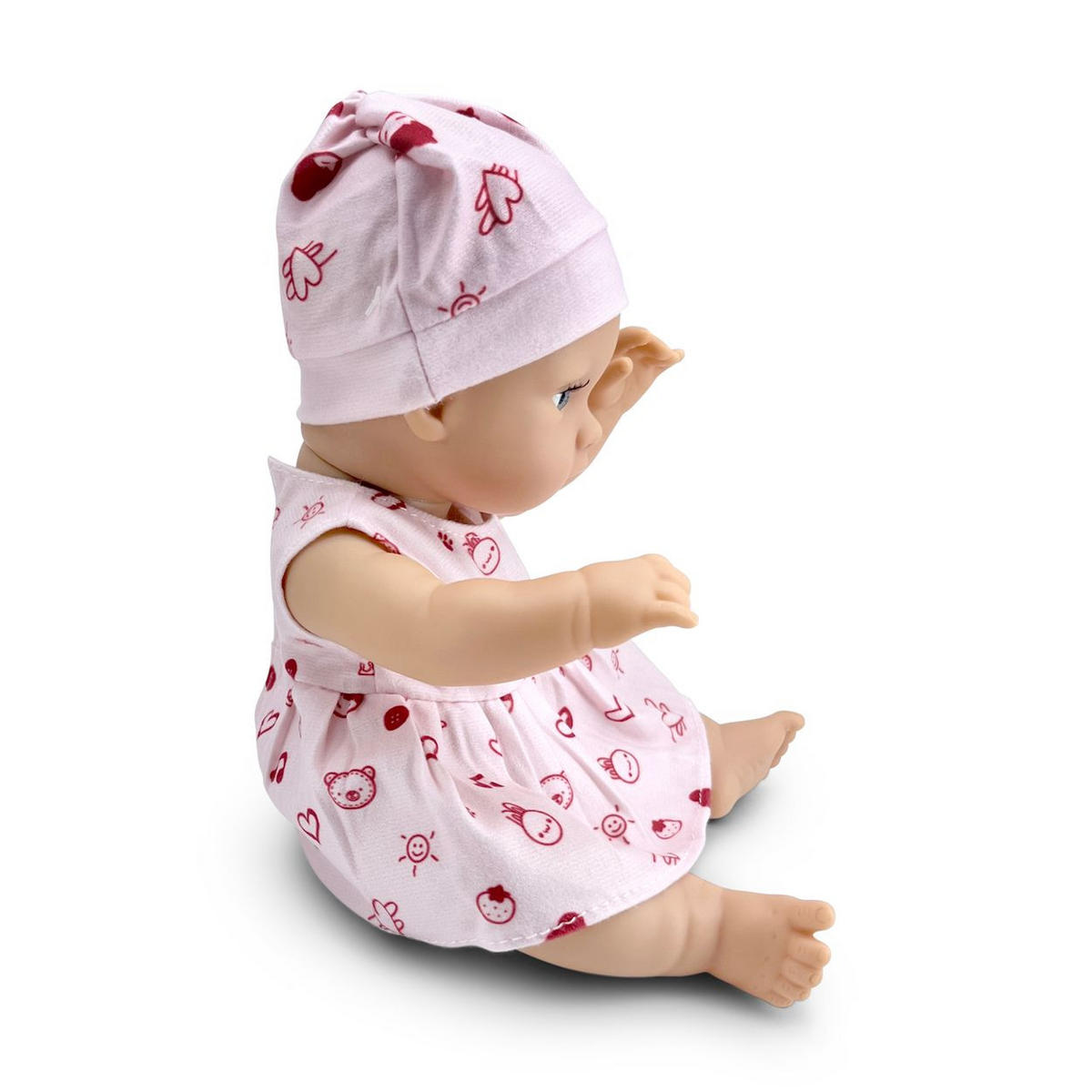 KINDERPUPPE Bear und Baby blau rosa 30 cm, Kuscheltier, Schnuller, beweglicher Körper, ab 18 Monaten - Blau, Kunststoff (16/8/30cm) - Moni