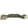 SOFASET Celes Premium 3-2-1 In Artico - Grün, Holzwerkstoff/Textil (218/73/90cm) - Fun Möbel