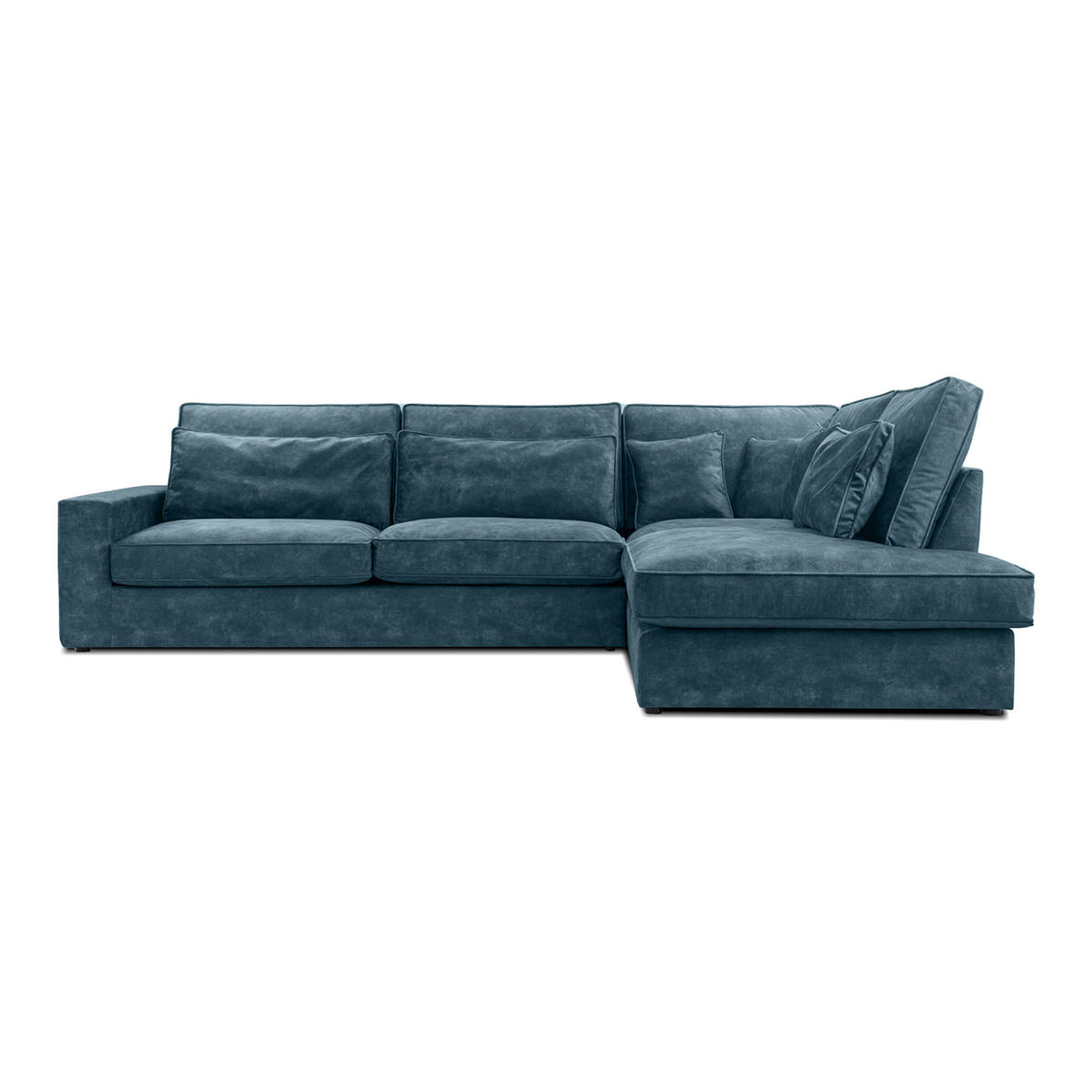 ECKSOFA Eckcouch Monica L-form, Blau - Blau, Textil (224/314cm) - Fedve