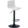 BARHOCKER Kunststoff weiß - Schwarz/Weiß, Kunststoff/Metall (39/84/36cm) - CLP