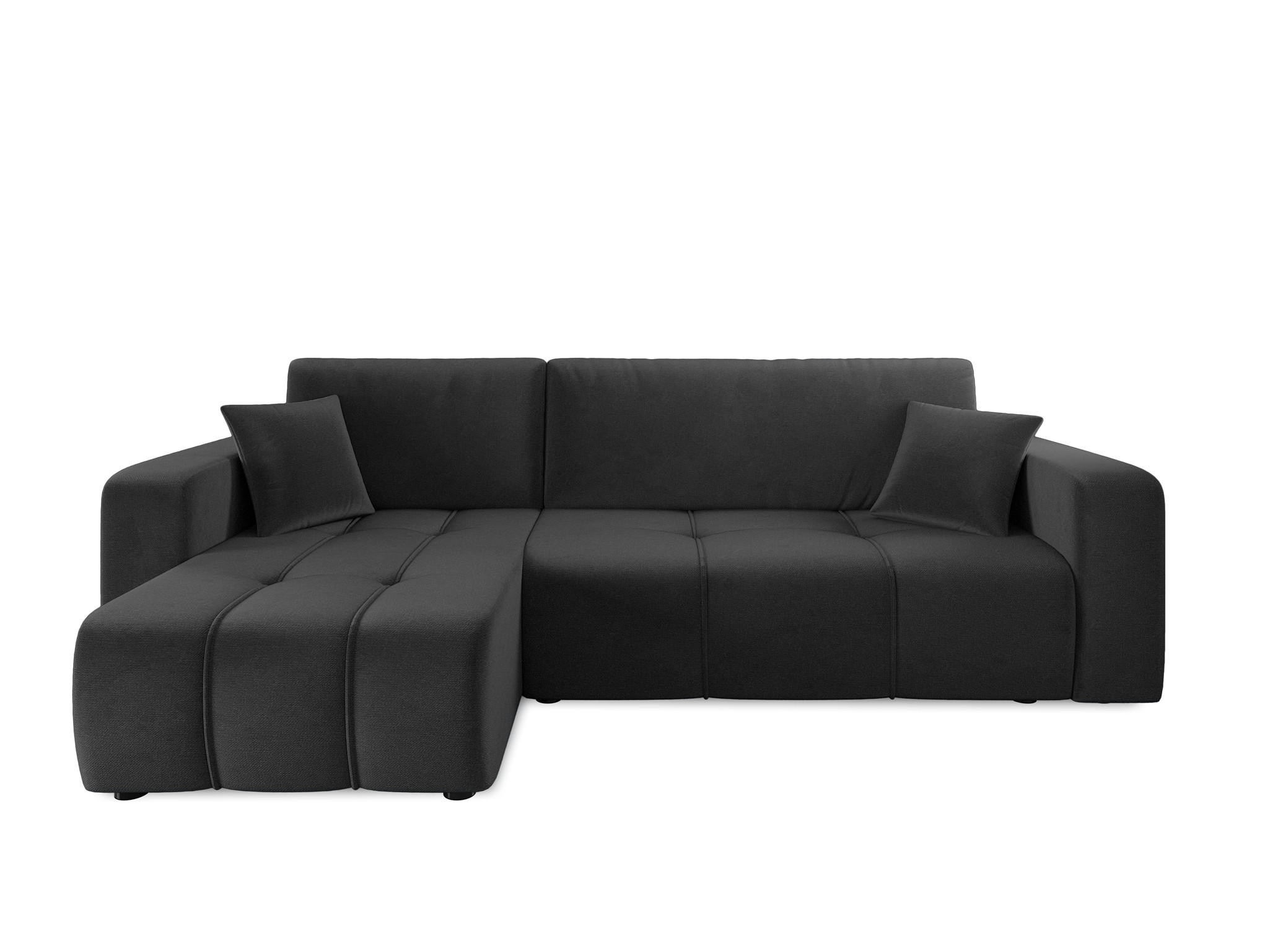 Fun Möbel Ecksofa Dunkelgrau 248x146 cm