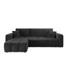 ECKSOFA Dagny Mit Schlaffunktion - Dunkelgrau, Holzwerkstoff/Textil (248/146cm) - Fun Möbel
