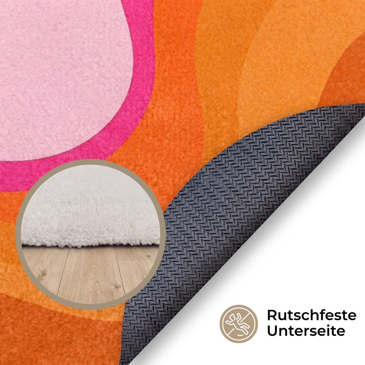 PREPROGE - Valovi - 150x150 cm - večbarvno, umetna masa/tekstil (150/0.4cm) - OnlyWow