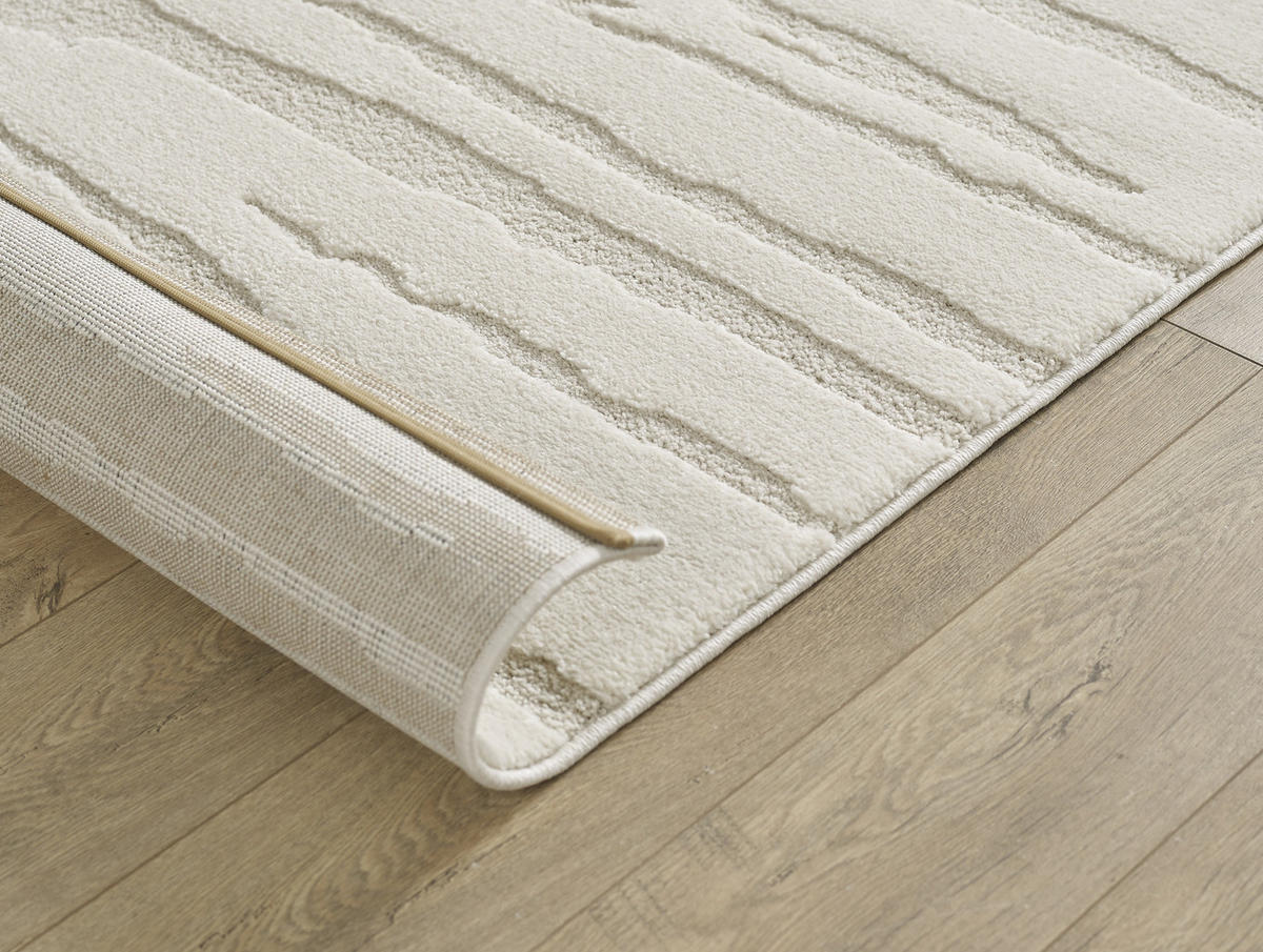 TEPPICHLÄUFER Abstrakt CETINA Polypropylen Creme 80 x 150 cm - Beige, Textil (80/150cm) - KADIMA DESIGN