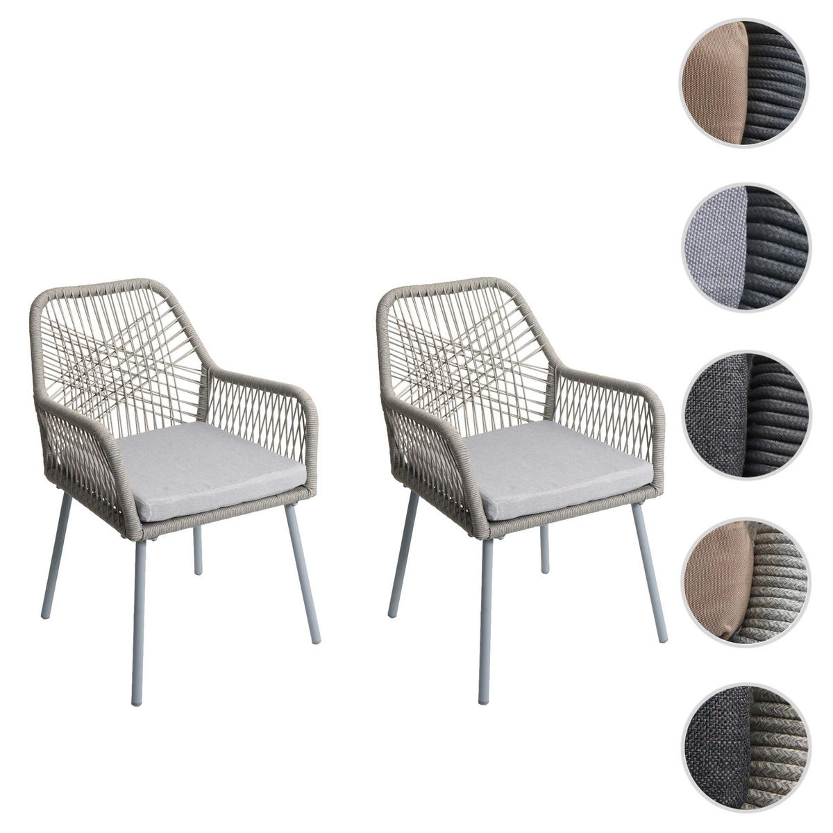 GARTENSTUHL Grau - Grau, Textil (54/81/62cm) - MCW