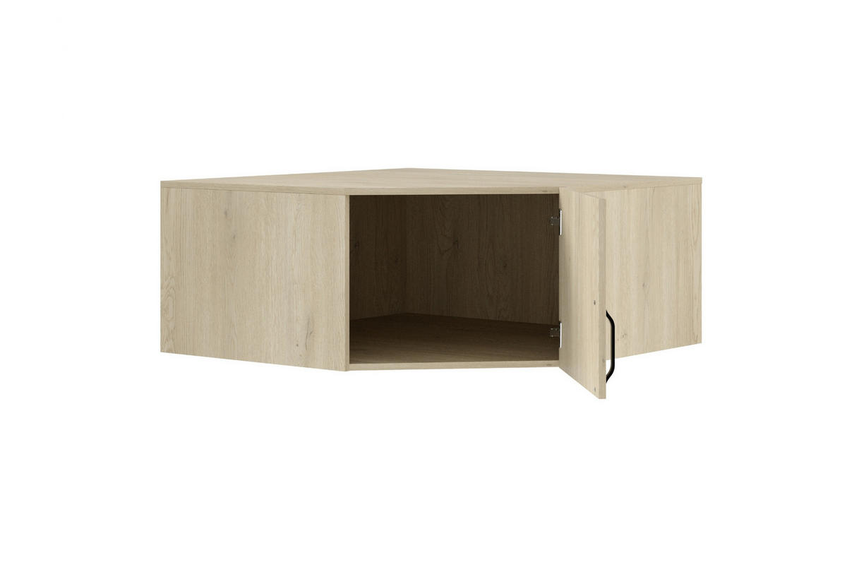 AUFSATZSCHRANK BRISSO BRN4 95/40/95 cm in Eiche Ceremona mit Metallgriffen - Eichefarben, Holzwerkstoff/Metall (95/40/95cm) - Deine Möbel 24