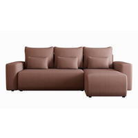 ECKSOFA Travis mit Bettkasten und Schlaffunktion, L-Form, Cord, Universal - Lila, Holzwerkstoff (248/148cm) - 4ALL HOME